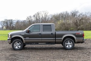 Ford F-250 Super Duty Oval Nerf Step - Crew Cab - Rough Country - Black - '99-'16
